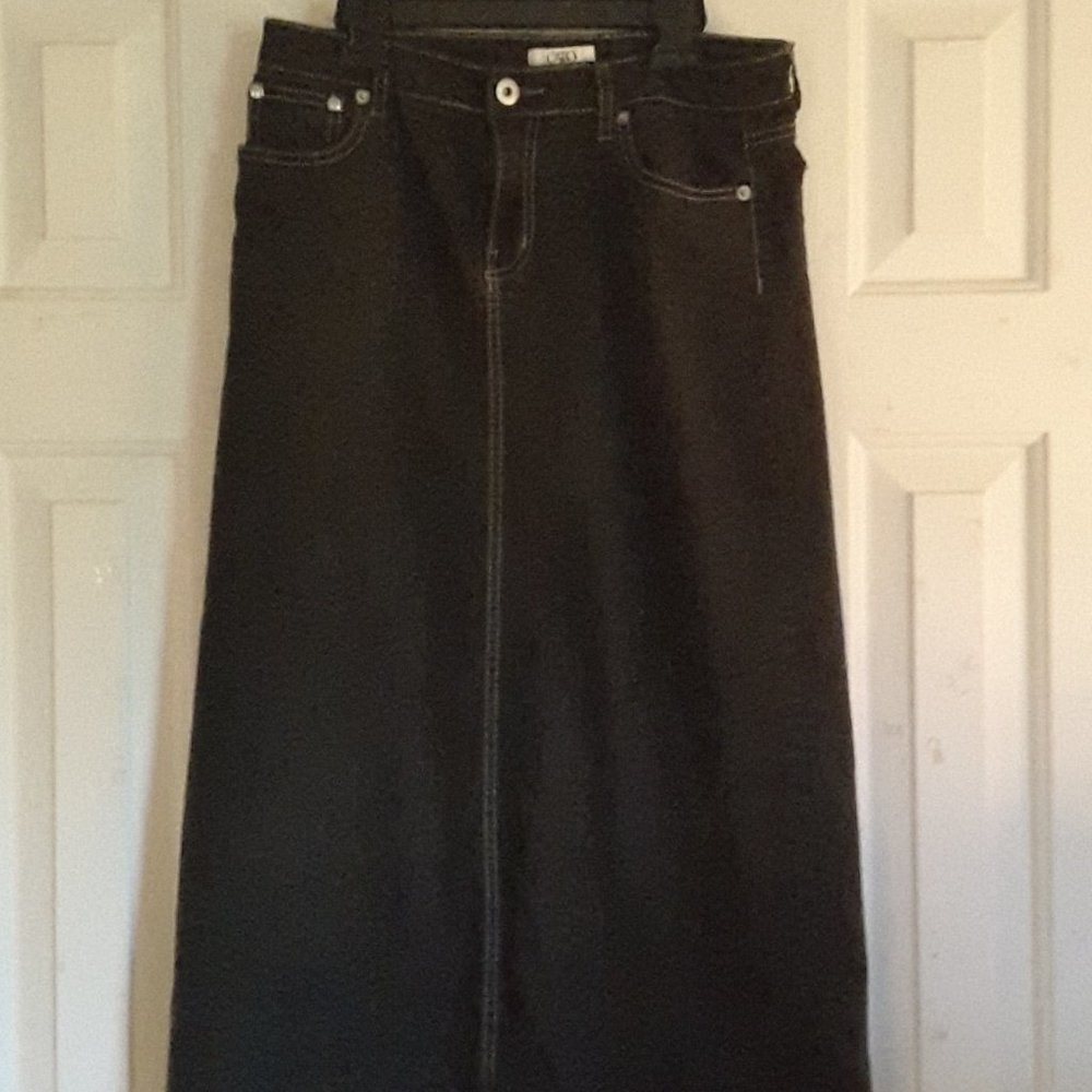 CATO Girls Black Denim Skirt Size 16